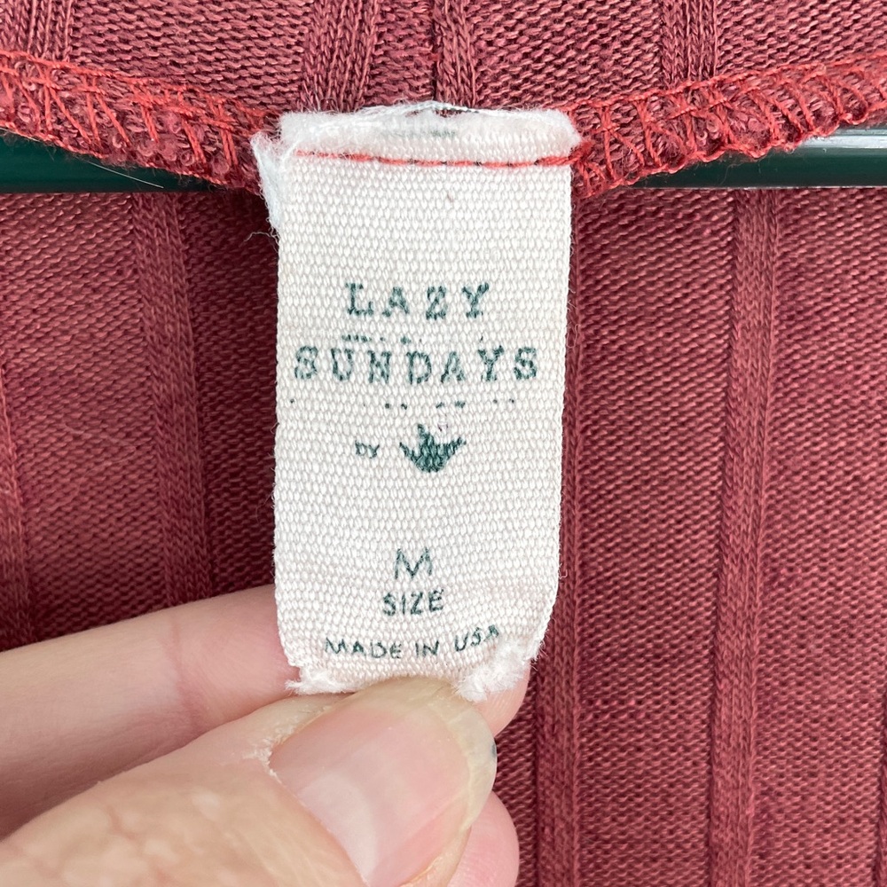 Sundays Ribbed Cardigan - Rust Red - Picture 2 of 8